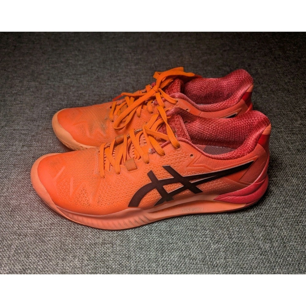 Asics Gel-Resolution 8 Tokyo Sunrise Red Eclipse Black Men's Shoes Size 8
